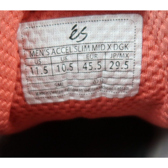 DGK x ES Shoes Mens 11.5 Sneakers Accel Slim Mid Skateboarding Casual Leather - Picture 15 of 16